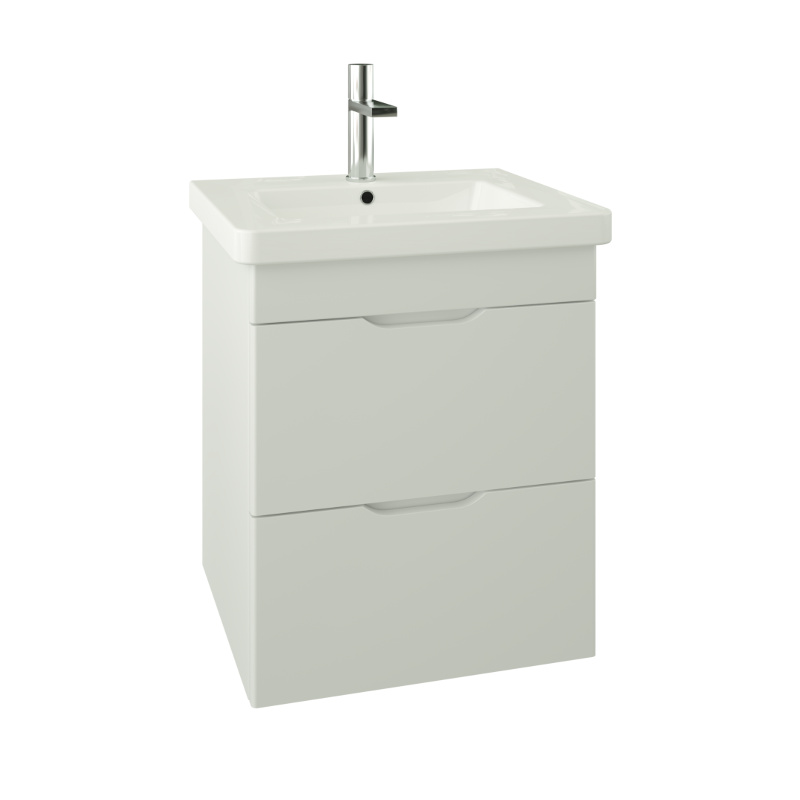 INDIGO 50cm 2 drawer wall mounted unit - Gloss White