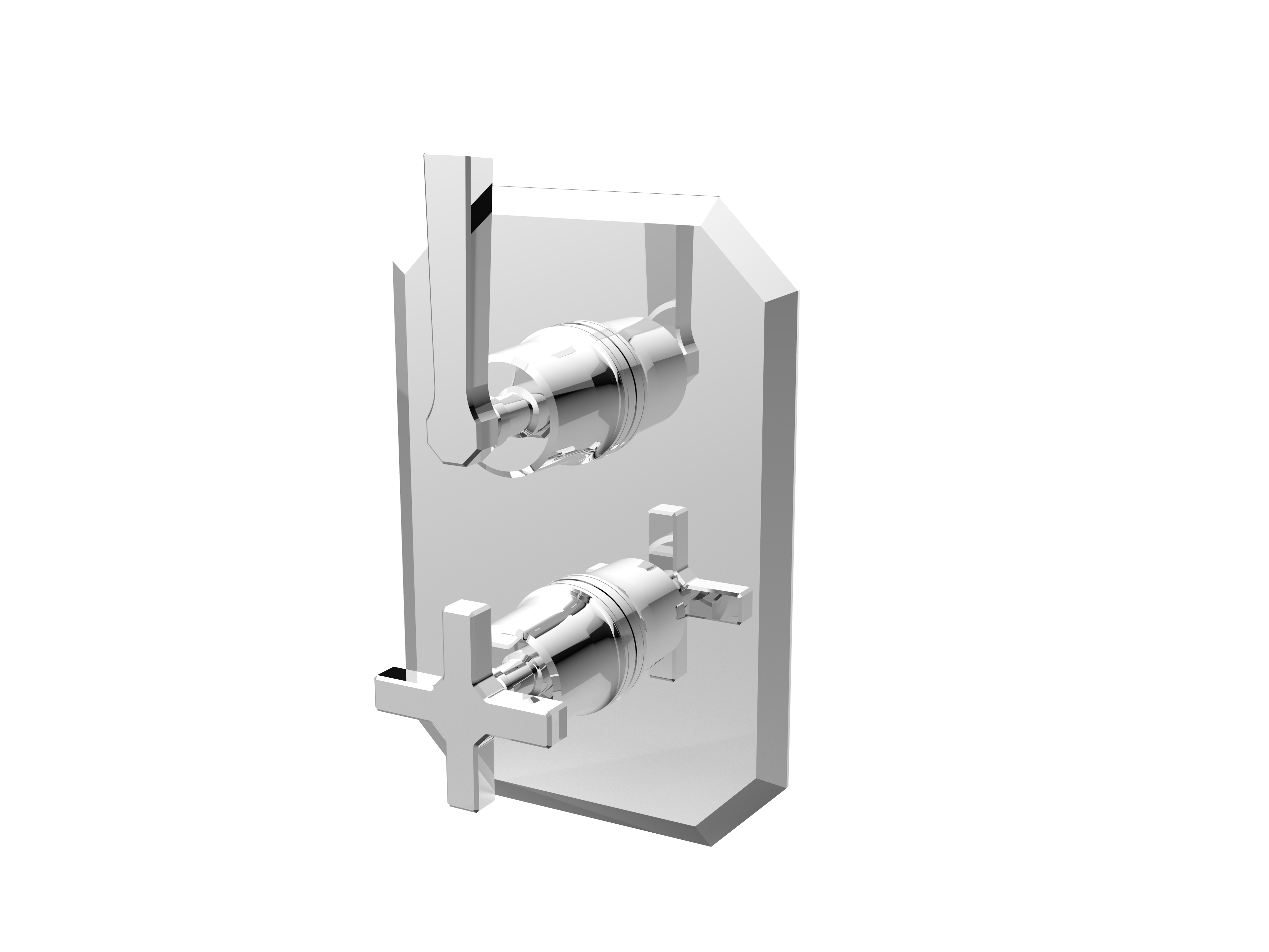 CROMWELL 1 way thermostatic shower valve kit with lever handles - Chrome
