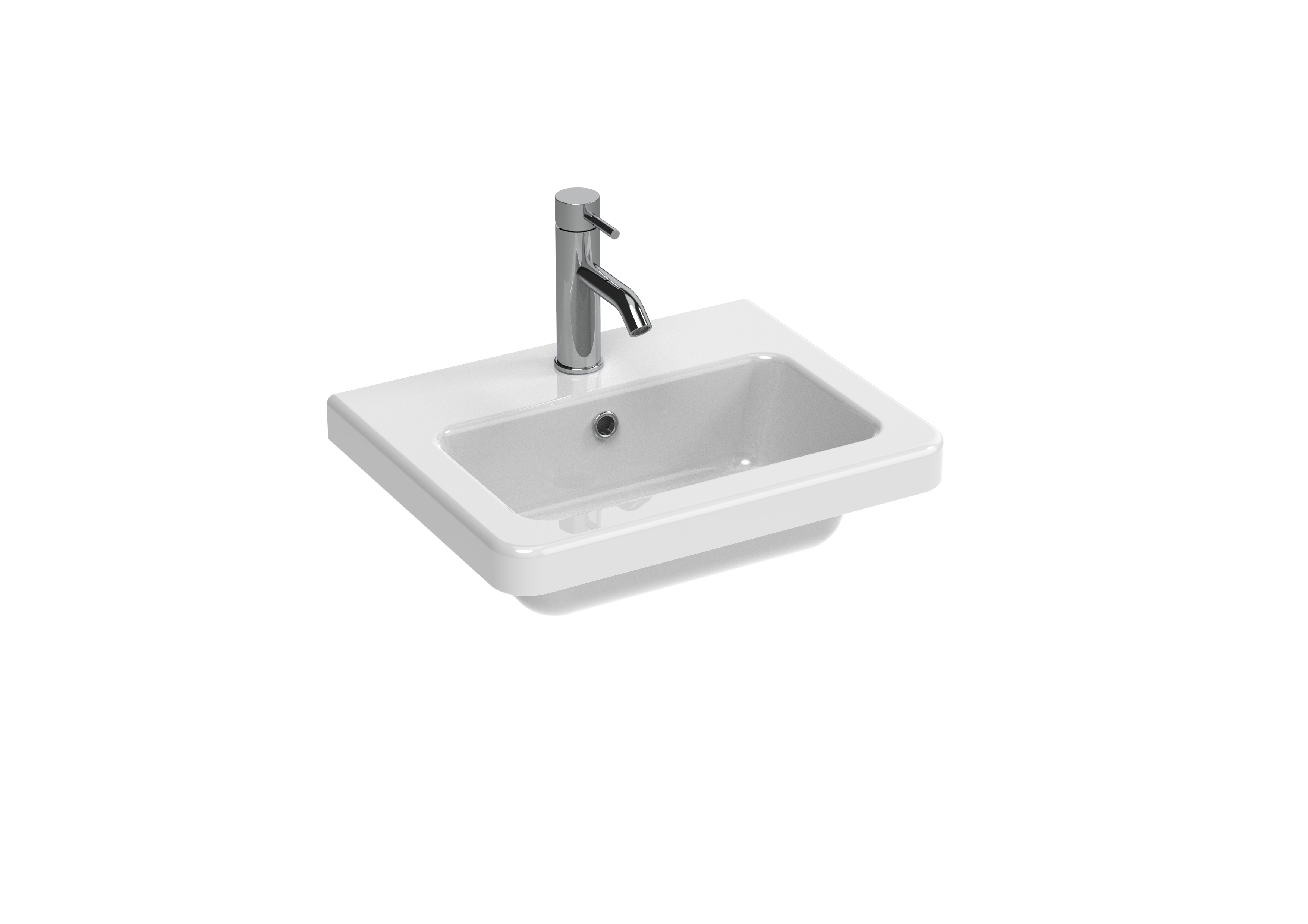INDIGO 50x40cm washbasin 1TH - European / Alpine White