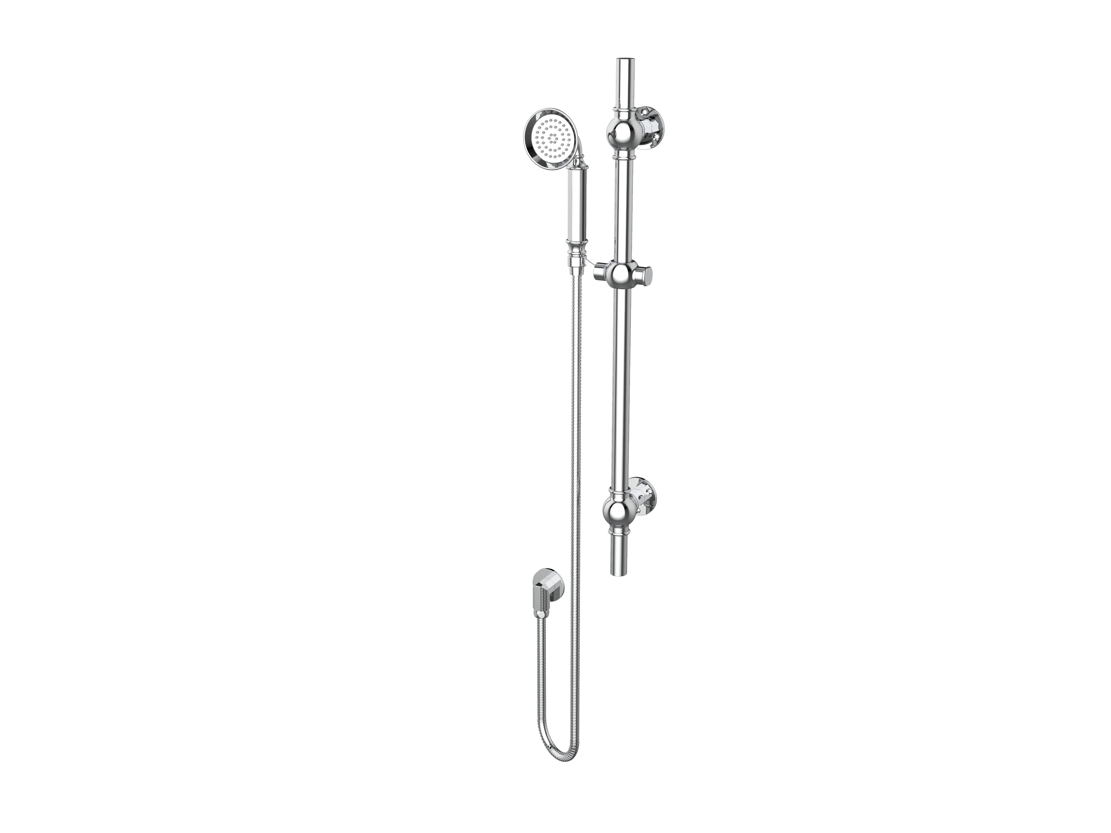 CROMWELL slider rail kit with handset, rail & hose - Chrome